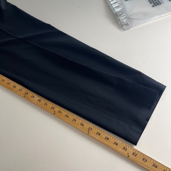 Adidas Solid Black 3 Stripe Performance Golf Pants Men 36 x 32 Polyester Stretch - Picture 9 of 10